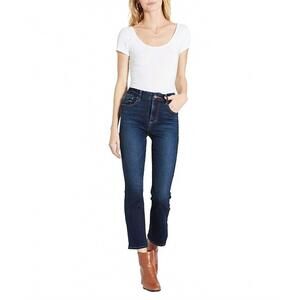 NEW DEAR JOHN DENIM jeanne high rise cropped flare jeans in richmond